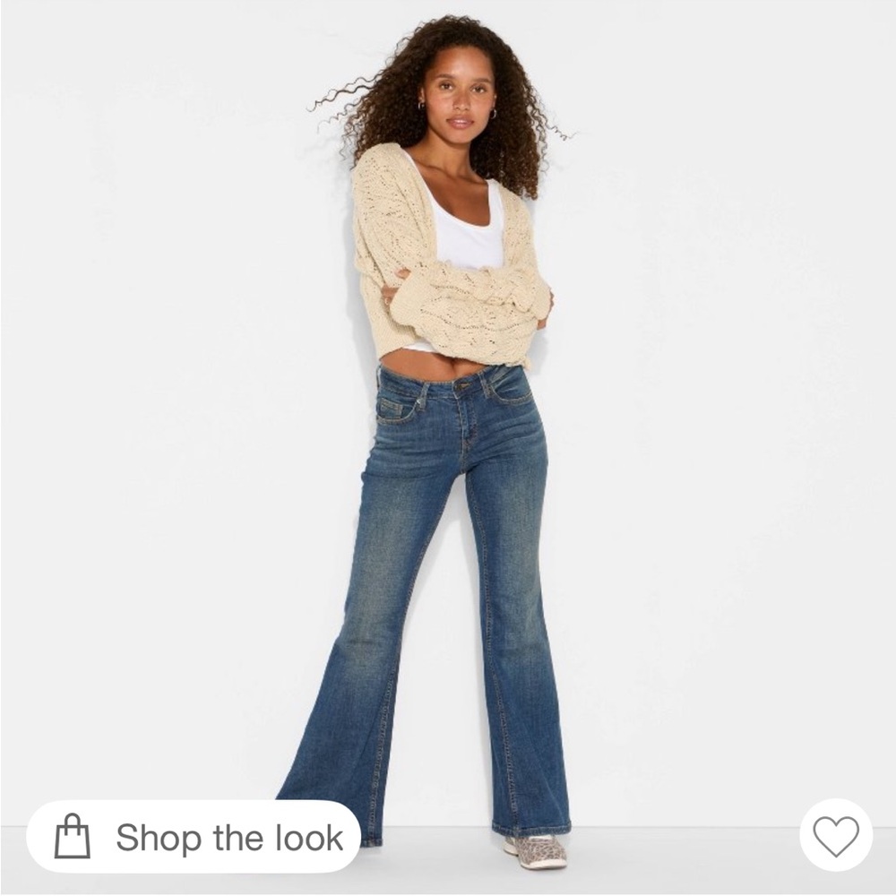 Wild Fable Target Mid Rise Flare Jeans - Picture 4 of 11